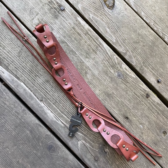 Banana Republic Brown Leather Tie Belt NWT Sz S - Picture 10 of 15
